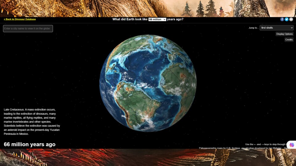 Und sah unsere Erde Ende der Kreidezeit vom Weltall (Bild-Quelle: Ancient Earth)
