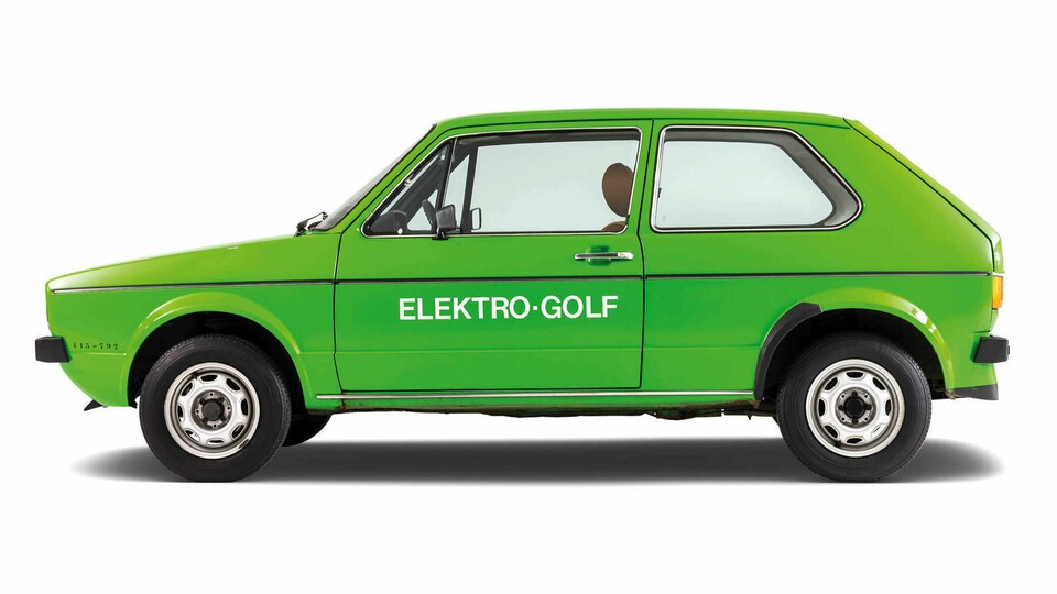 VWs erstes Elektroauto war grün – grün wie »gut für die Umewelt«. (Bildquelle: VW)