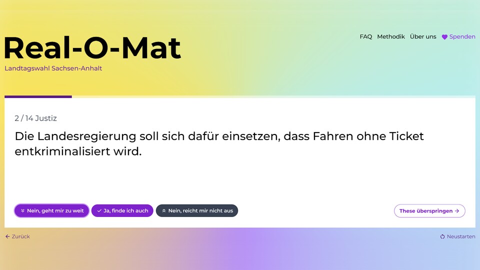Statt auf Aussagen setzt der Real-O-Mat auf die Ergebnisse der letzten Abstimmungen. (Bildquelle: GameStar Tech)