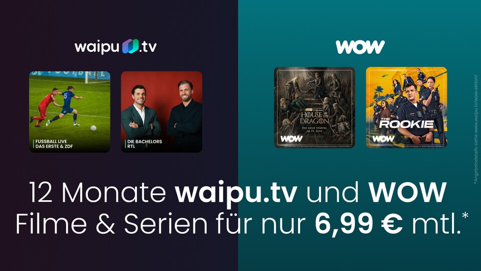 Ihr bekommt bei diesem Kombi-Paket das ganz klassische Fernsehen und WOW. Da läuft aktuell die rekordträchtige neue Staffel von House of the Dragon.