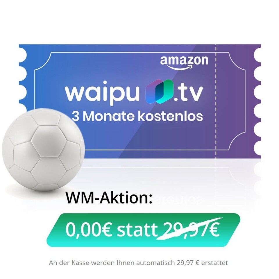 waipu.tv für 3 Monate gratis statt 29,97 €