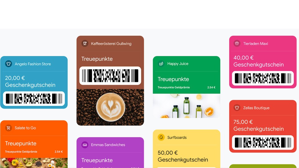 Google Wallet möchte ein breites Spektrum zur Sicherung von (Kunden-)Karten anbieten.