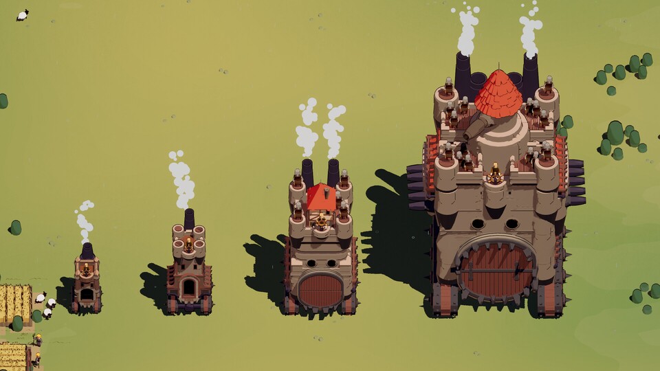 Wer lange genug überlebt, kann seine Mini-Burg zur gigantischen Festung ausbauen.