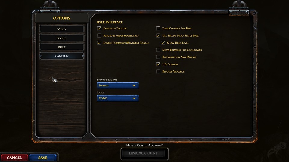 Im Warcraft-3-Remaster gibt es ein paar neue Einstellungsoptionen. 