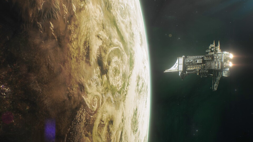 Die Story von Darktide dreht sich um einen Ausbruch der Chaos-Seuche. Mit euren Missionen helft ihr dem örtlichen Inquisitor auf dem im Orbit schwebenden Kreuzer dabei, die Verantwortlichen aufzudecken.