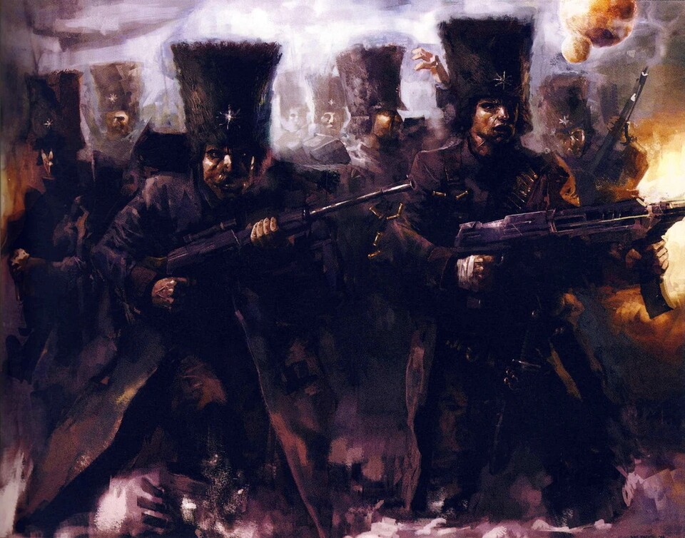 Die imperiale Armee aus genetische verbesserten Genos-Soldaten sollte dem Imperium noch bis in die Horus-Häresie hinein dienen. (Bildrechte: Games Workshop)
