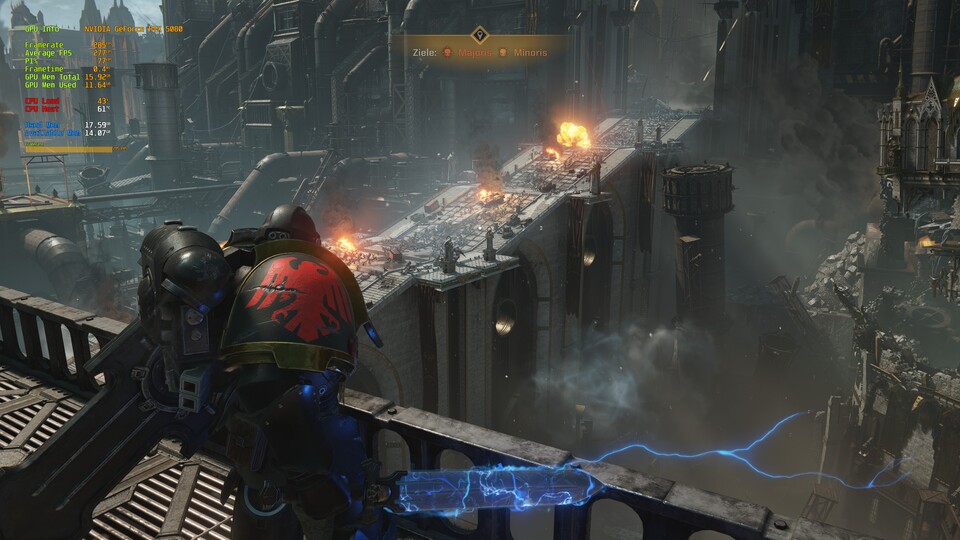 Die Gegnermassen in Warhammer 40.000: Space Marine 2 sind beeindruckend. Der Maschinengott im GameStar PC lässt sie euch in bester Grafik genießen.