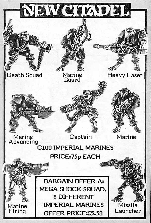 Die C100 Imperial Marines waren die Vorgänger der Space Marines und kein Teil von Warhammer 40k.