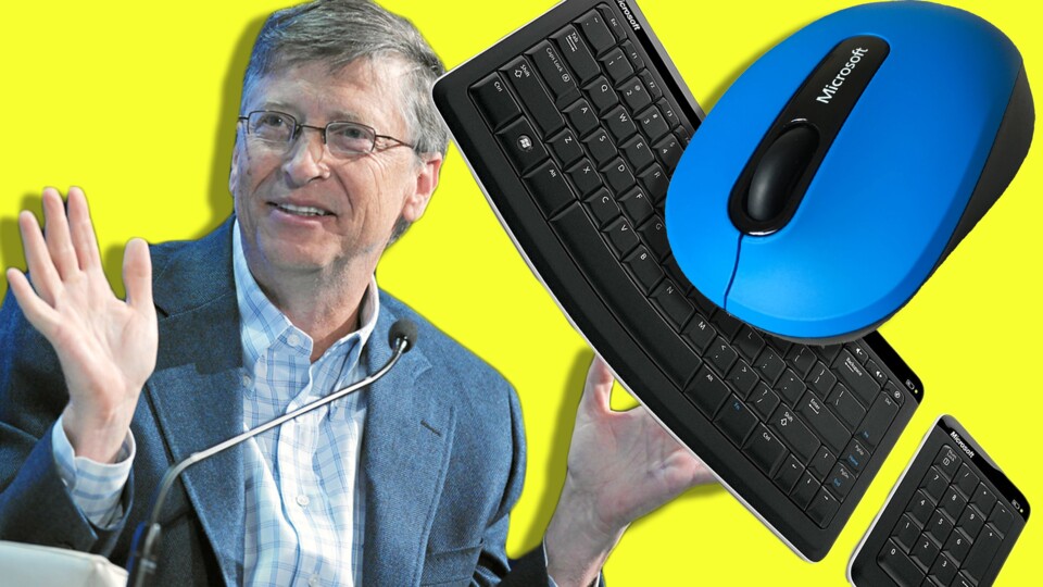 Geh mir weg, mit dem Billig-Klump!, könnte Bill Gates jetzt sagen. Microsoft hat die längste Zeit in kostensparendem Zubehör gemacht. Vermutlich. (Bild-Quellen: swiss-image.chPhoto by Sebastian Derungs , Microsoft Sweden).