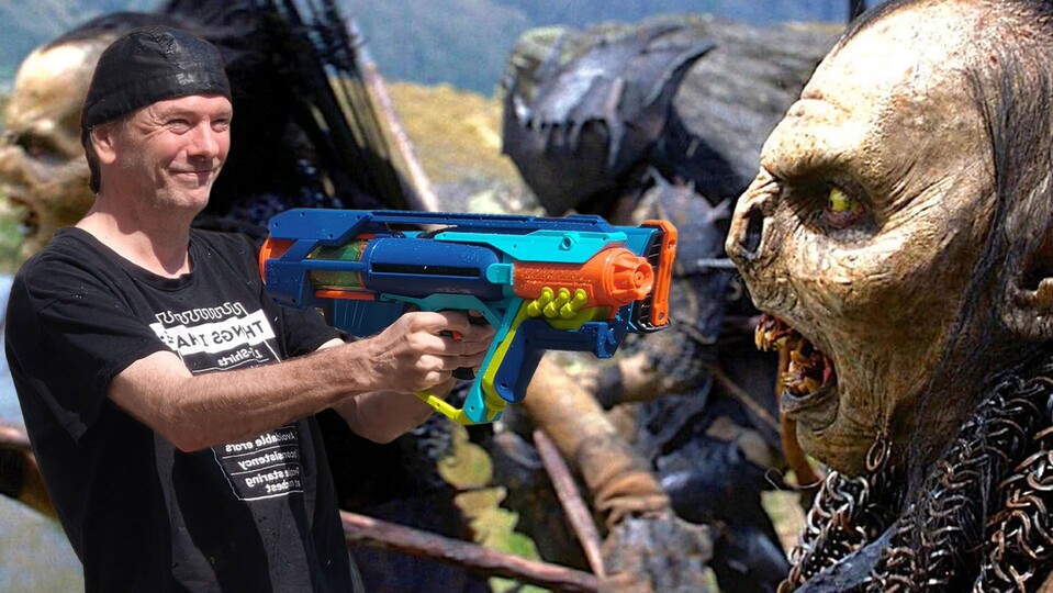 Da schaut er blöd, der doofe Ork. Aber tatsächlich würde ich eher mit der Nerf-Gun nach Mordor ziehen um Orks zu bewässern, als mit den beiden anderen Wasserblastern.