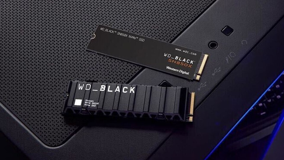Die WD_BLACK SN850X gibt es am Prime Day mit 1, 2 oder 4 Terabyte, entweder mit oder ohne Kühlkörper.