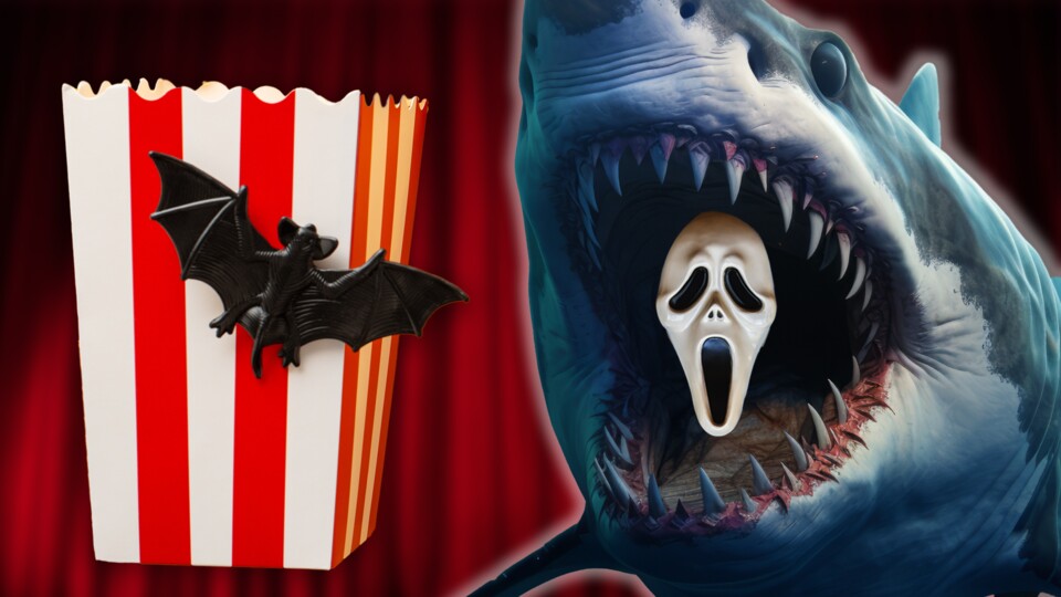 »Whats your favorite scary movie?«, fragte einst Ghostface. Die Antwort der Wissenschaft jedenfalls lautet weder Scream noch Der weiße Hai. (Quellen: ActionGP; chingyunsong; Guido AmreinAdobe Stock)