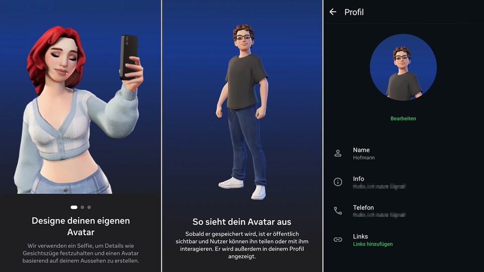 Mit dem Avatar-Editor auf Instagram + Facebook könnt ihr weiterhin neue Charaktere erstellen – ein Beispiel mit Instagram-Avatar. (Bildquelle: Aaron HofmannGamestar Tech)