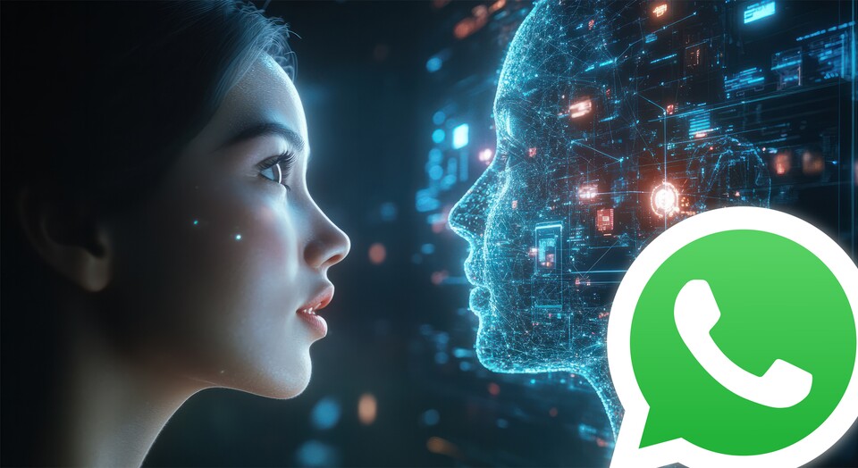 Auf WhatsApp sollt ihr wohl bald mit KI-Kontakten chatten wie mit echten. (Bildquelle: Hintergrund: Adobe Stock)