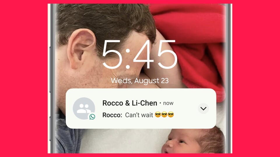 Das Social-Media-Posting Zuckerbergs zur neuen Funktion: In seinem Beispiel heißen die beiden Mitglieder der WhatsApp-Gruppe Rocco und Li-Chen - entsprechend heißt die Gruppe »Rocco + Li-Chen«.