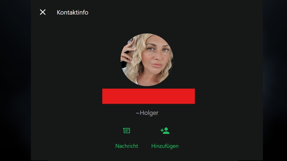 Frau mit Männername