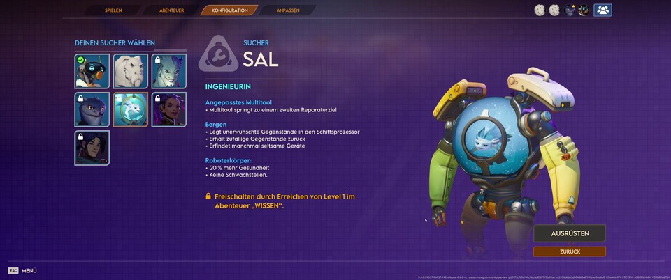 Die Prospectors haben verschiedene Stärken. Diese Mischung aus Aquarium und Roboter ist etwa besonders gut darin, euer Schiff zu reparieren.