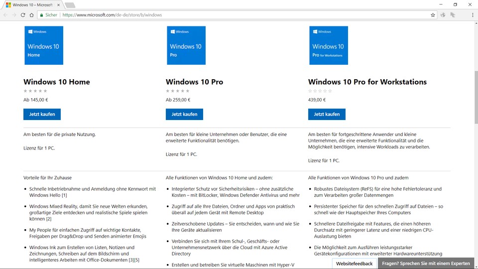 Wie viel Kontrolle ihr bei der Installation von Updates habt, hängt auch davon ab, welche Windows-Version ihr nutzt. So bietet Windows 10 Pro die Möglichkeit, die Update-Installation zeitweise auszusetzen, was unter Windows 10 Home nicht von Haus aus möglich ist.