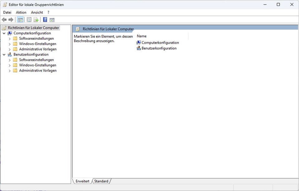 Mit den Gruppenrichtlinien könnt ihr auf eurem Windows-PC administrative Einstellungen konfigurieren, die in Windows 11 Home nicht verfügbar sind.