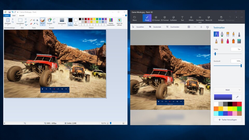 Microsoft versuchte mit vergangenen Windows-Updates, das klassische MS Paint mit Paint 3D zu ersetzen.
