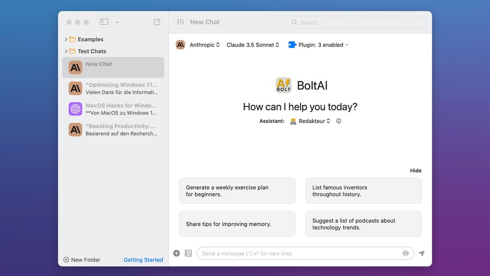 MacOS: BoltAI