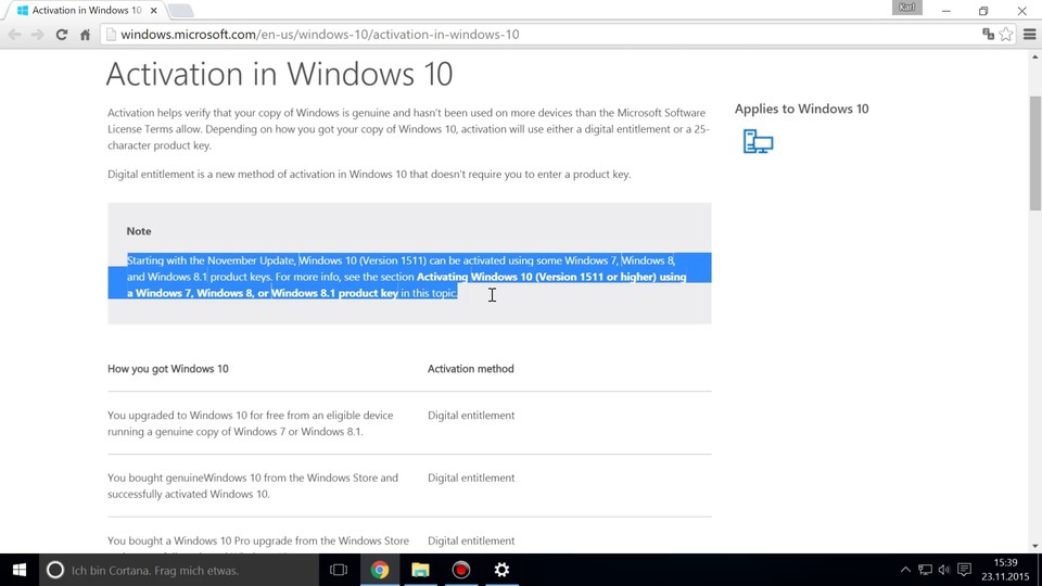 In den FAQs zur Aktivierung von Windows 10 beschreibt Microsoft genauer, wie sie in unterschiedlichen Szenarien vonstattengeht.