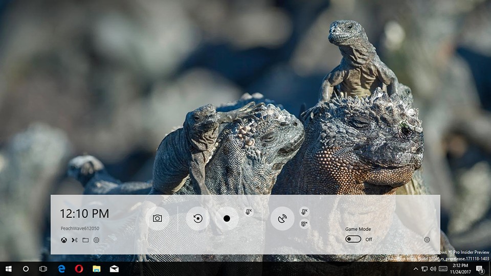 Windows 10 Redstone 4 bietet eineneu designte Game Bar. (Bildquelle: Thurrott.com)