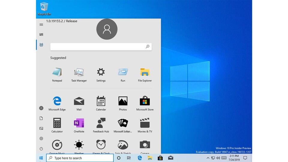 Eine Version des Startmenüs ohne Kacheln könnte auch in Windows X zum Einsatz kommen.