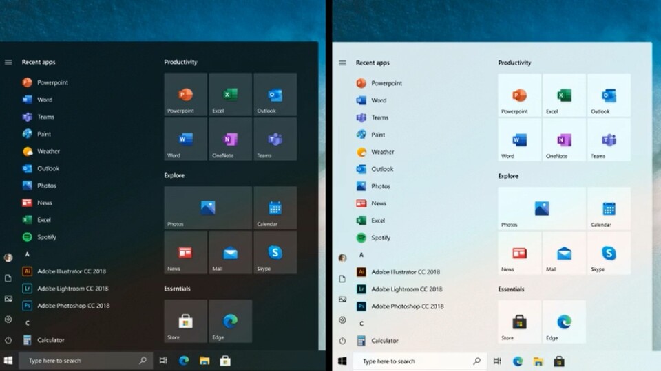 Windows 10 Startmenü - Neu