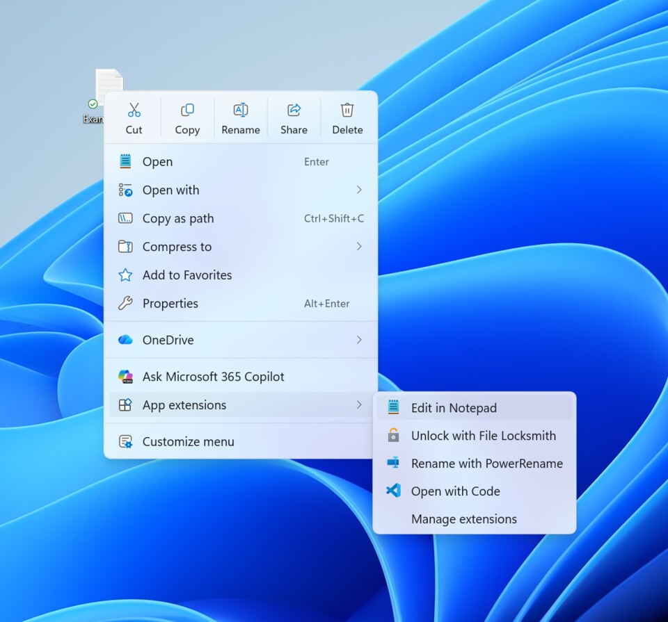So soll das neue Menü aussehen. (Bildquelle: Microsoft)