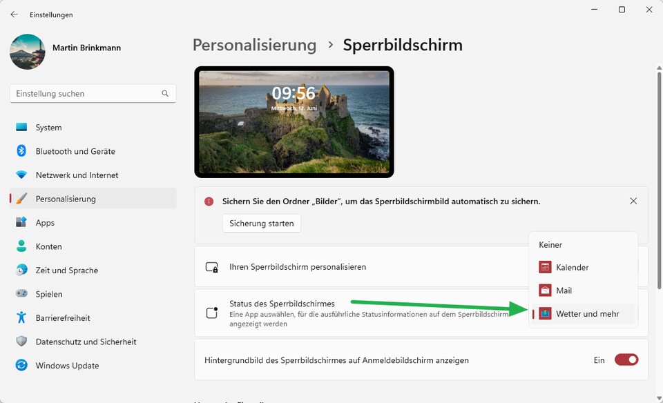 Mit dieser Einstellung deaktiviert ihr die Widgets auf dem Sperrbildschirm unter Windows 11.