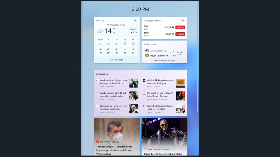 Die Widgets erinnern stark an die Windows Sidebar und lassen sich anpassen.