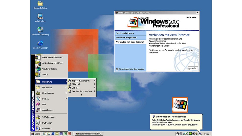 Windows 2000: der erste Schritt zur Verschmelzung von Windows 9x und Windows NT.