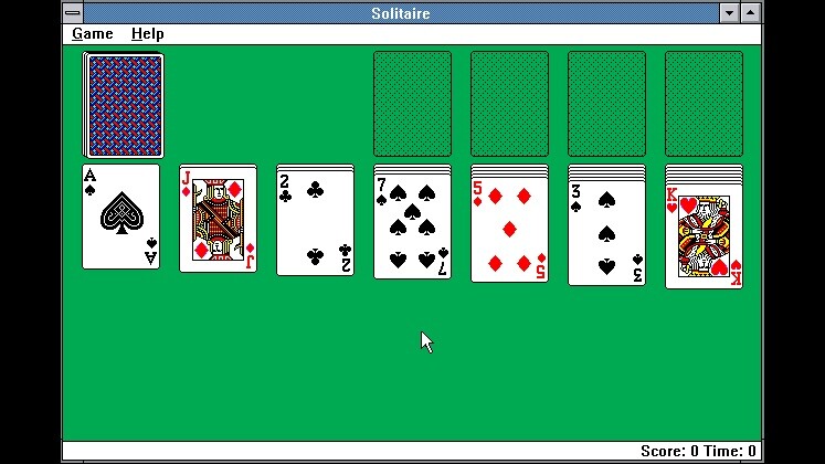 Solitaire feierte seinen Einstand als PC-Spiel im Jahr 1990 als Dreingabe von Windows 3.0.