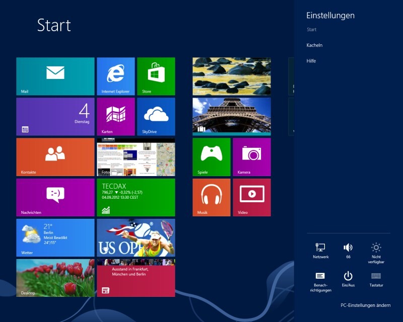 Kacheln und Live-Kacheln in Windows 8