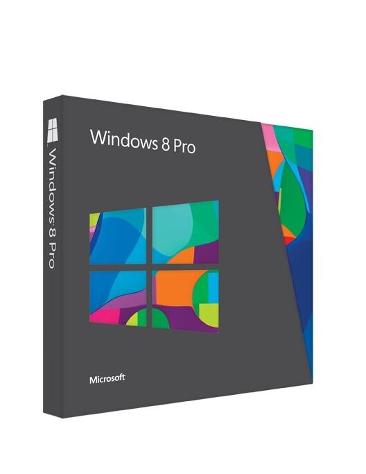 Die bunte Windows-8-Verpackung gibt es in fünf unterschiedlichen Farbvarianten.