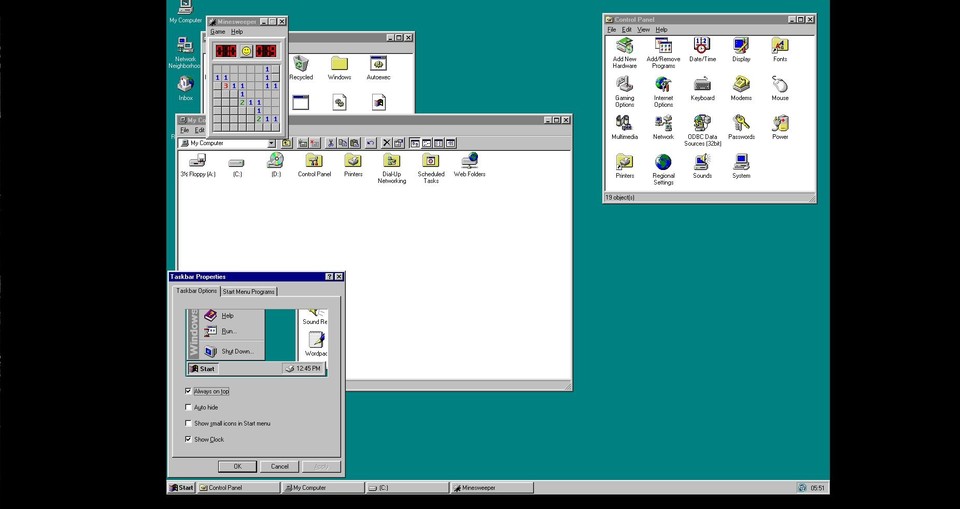 Mit zumindest bei neuen 32-Bit-Anwendungen funktionierendem Multitaskting modernisierte Windows 95 die PC-Nutzung. Und war dabei erfolgreicher als OS/2.