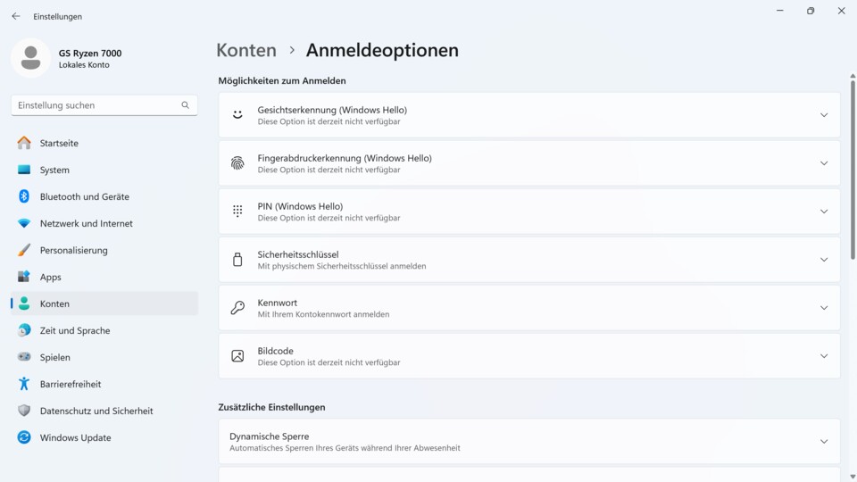 Ist für euer Windows-Konto keine dieser Sicherheitsvorkehrungen aktiv, reicht ein Klick auf Anmelden, um vom Sperrbildschirm wieder zum Desktop zu kommen. Er verdient seinen Namen dann also nicht wirklich.