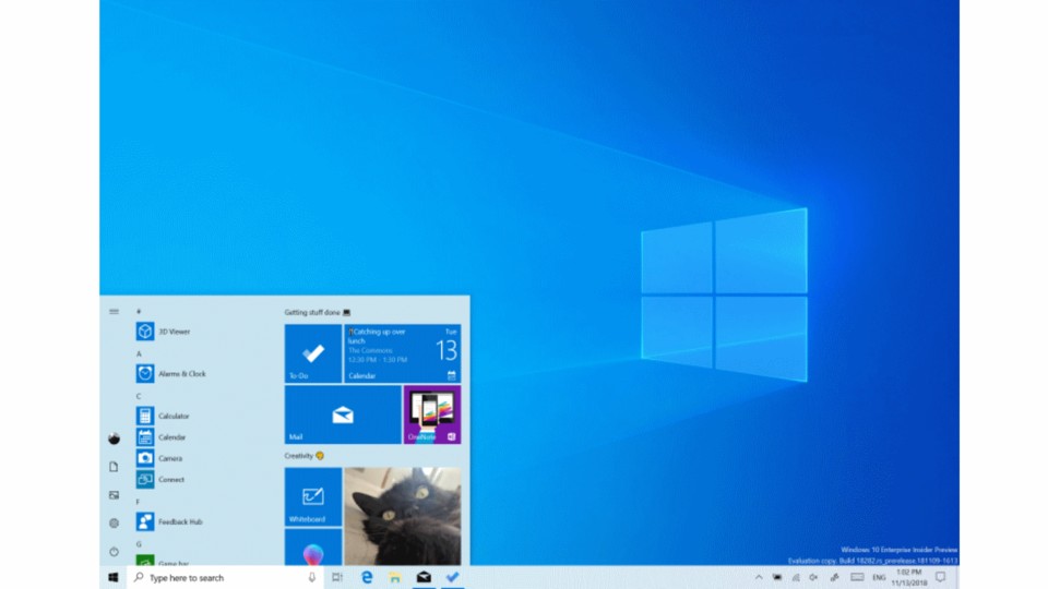 Das neue Windows Light Theme bildet den Kontrast zum bereits vorhandenen Dark Theme. (Bildquelle: Microsoft)
