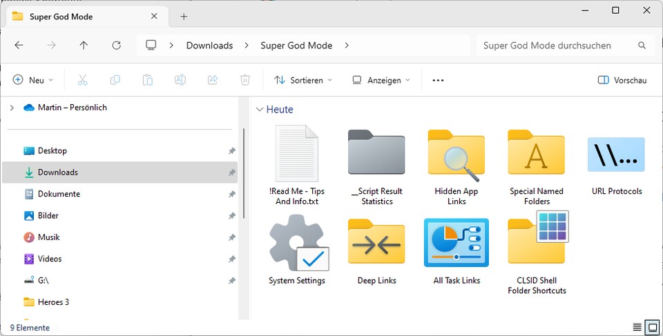 Der Super God Mode Ordner in Windows 11 enthält alles, was ihr braucht.