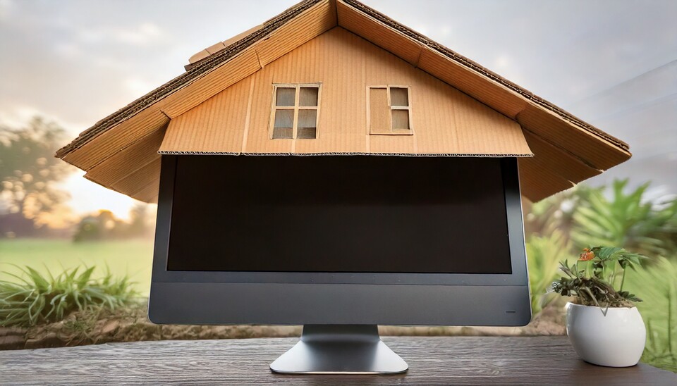 Noch verdeckt das Dach-Bastelset einen Teil des Bildschirms, aber Microsoft gelobt Besserung (Bild: KI-generiert mit Adobe Firefly)