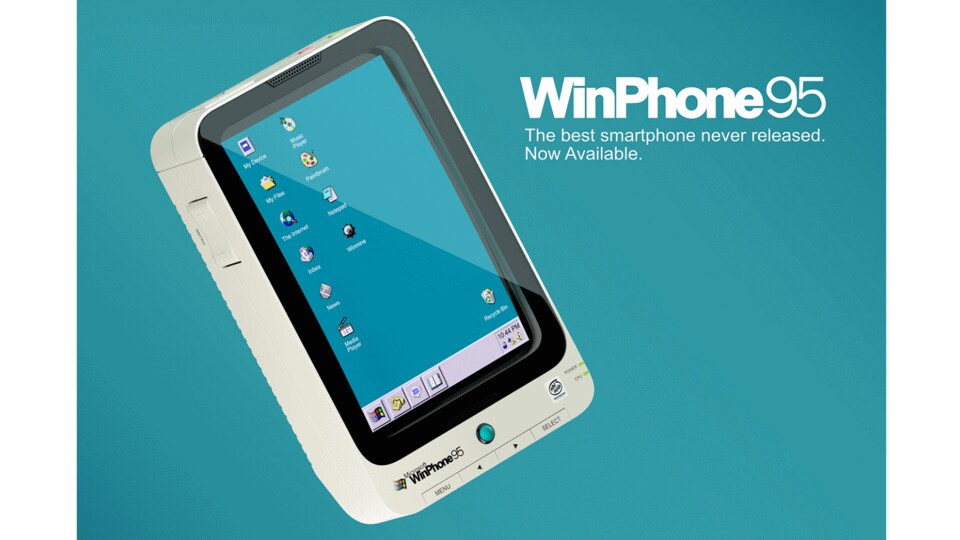 Das WinPhone95 ist eine Konzeptstudie des Designers Henrique Perticarati. (Bildquelle: Behance/Henrique Perticarati)