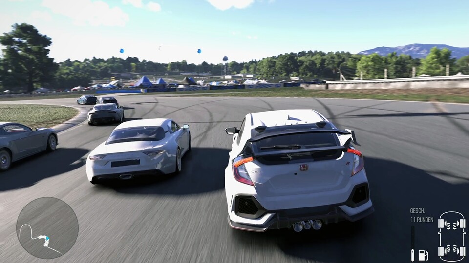 Wir testen in Forza Motorsport auf der Rennstrecke Grand Oak das Strafen-System
