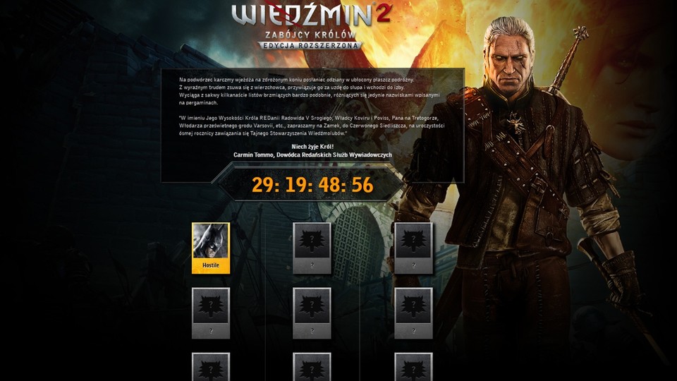 Seit kurzem läuft auf der Witcher-2-Homepage ein mysteriöser Countdown.