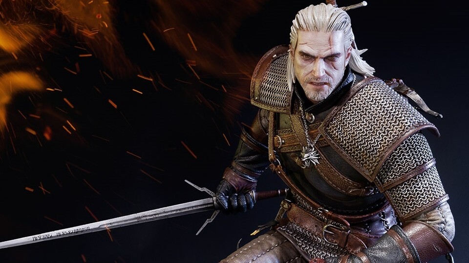 Geralt von Riva wird im Witcher-3-Motiv als Luxus-Sammlerfigur verkauft.