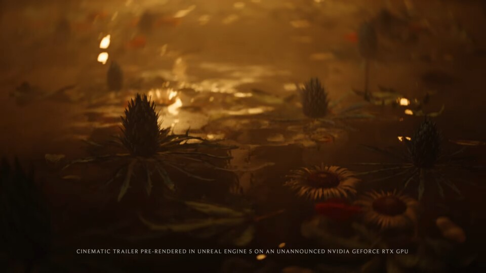 Zu Beginn des Trailers verrät CD Projekt die Verwendung einer neuen Nvidia-Grafikkarte: Quelle: CD Projekt YouTube