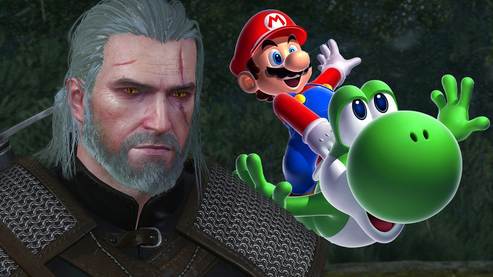 Da guckt Geralt traurig. The Witcher 3 landet nur auf Platz 35 der besten Spiele der 2010er-Jahre, dafür zieht Super Mario allen davon.