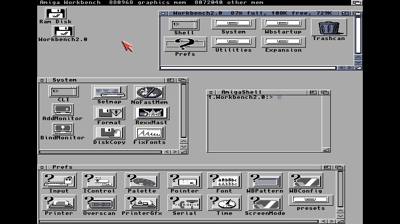 Die Workbench 2.0 wirkte seriöser und sollte den Amiga für Büroanwendungen attraktiver machen.