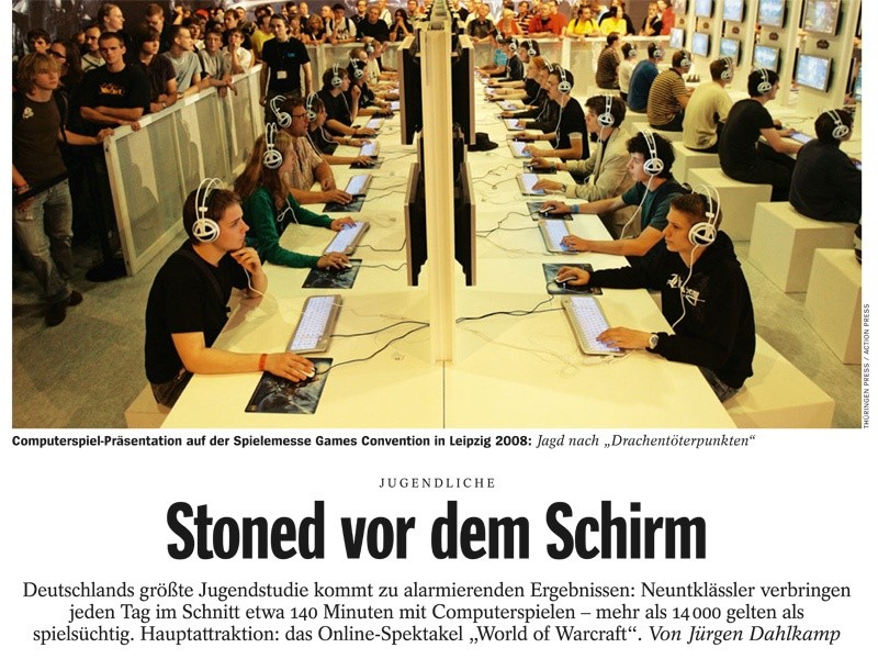 Stoned vor dem Schirm-Artikel (Spiegel-Ausgabe: 12/2009)