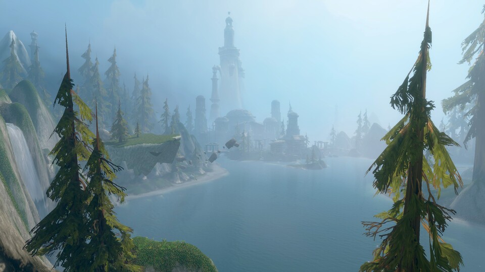 Neue Zonen wie die schwebende Insel Zephras erweitern die klassische Weltkarte von Azeroth.